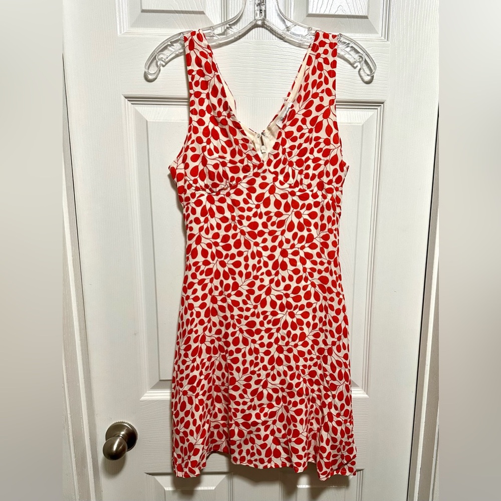 The workshop, red dress
